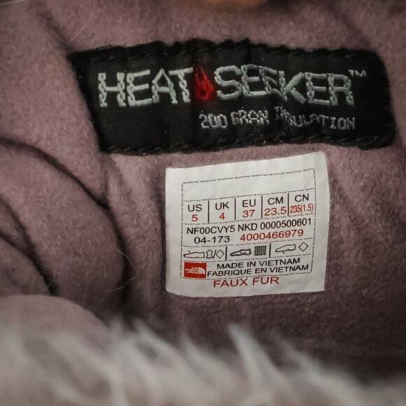 The North Face Size 5 Shellista Heatseeker Lace Up Faux Fur Snow Winter Boots - Picture 7 of 7